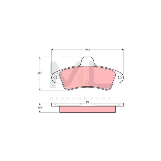 TRW Gdb4084 Brake Pad Set Not Prepared For Wear Indicator | ML Performance Car Parts