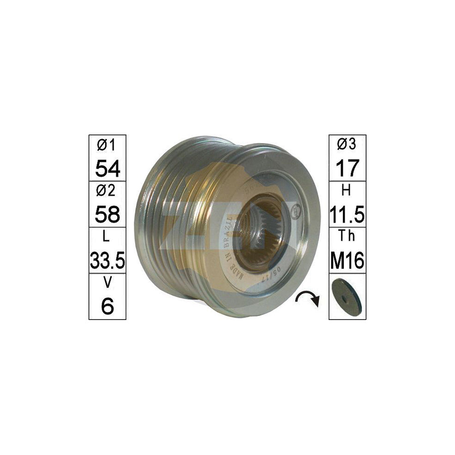 Era ZN5675 Alternator Freewheel Clutch