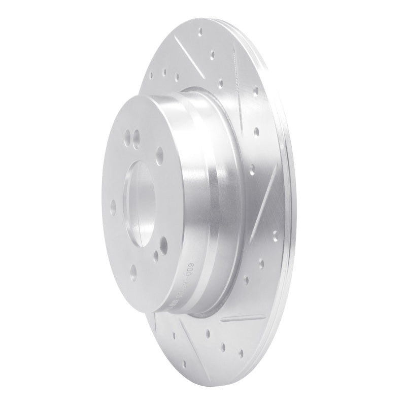 R1 Concepts R1 96-98 Mercedes-Benz SL500 Rear Right Drilled & Slotted Silver Brake Rotor