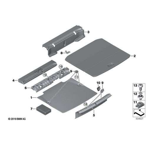 Genuine BMW 51477475716 F44 Trim Panel, Cross Member, Trunk (Inc. 218i, 220d & M235iX) | ML Performance US Car Parts