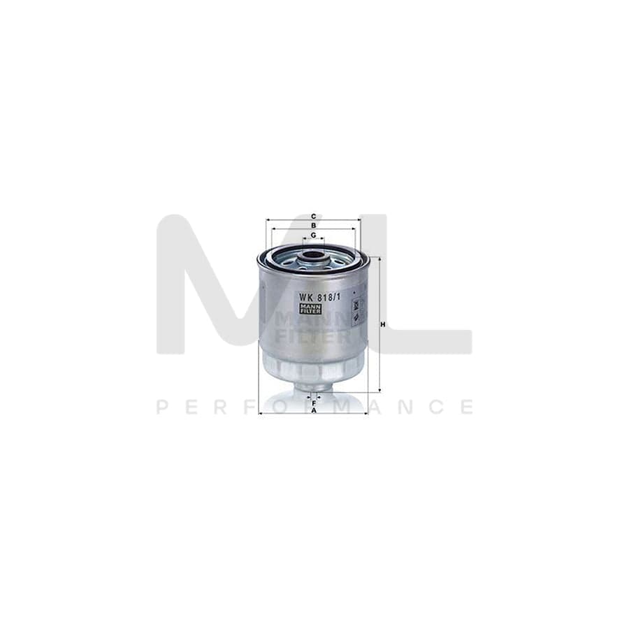 MANN-FILTER WK 818/1 Fuel filter Spin-on Filter
