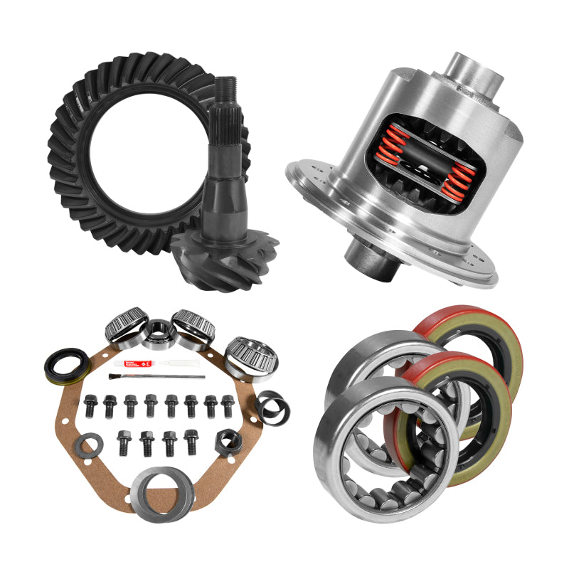 Yukon Gear & Axle Yukon 9.25in CHY 3.55 Rear Ring & Pinion Install Kit 31 Spline Positraction 1.62in Axle Bearings