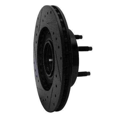 R1 Concepts R1 93-94 Ford Explorer Front Right Drilled & Slotted Black Brake Rotor