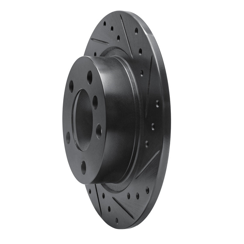 R1 Concepts R1 11-16 Mini Cooper Countryman Rear Right Drilled & Slotted Black Brake Rotor