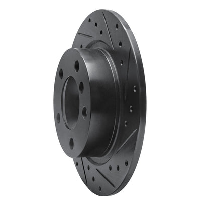 R1 Concepts R1 11-16 Mini Cooper Countryman Rear Right Drilled & Slotted Black Brake Rotor