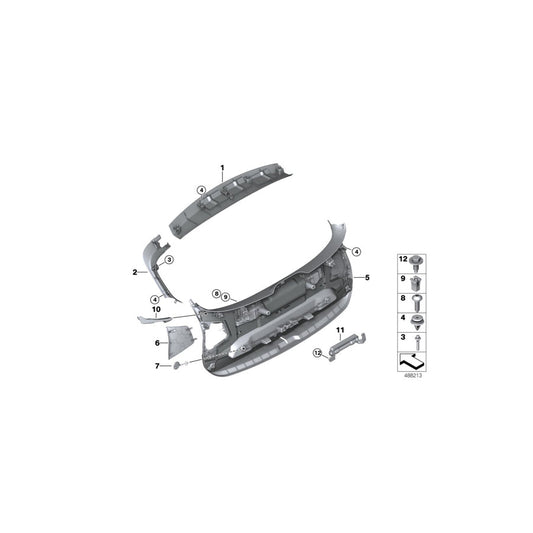 Genuine BMW 51497451600 F39 Right Panel Tail Lid EVERESTGRAU (Inc. X2 20iX, X2 18dX & X2 20dX) | ML Performance US