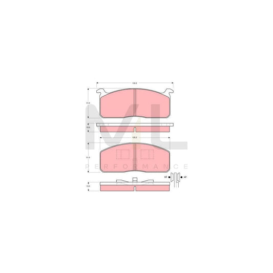 TRW Gdb233 Brake Pad Set Not Prepared For Wear Indicator | ML Performance Car Parts