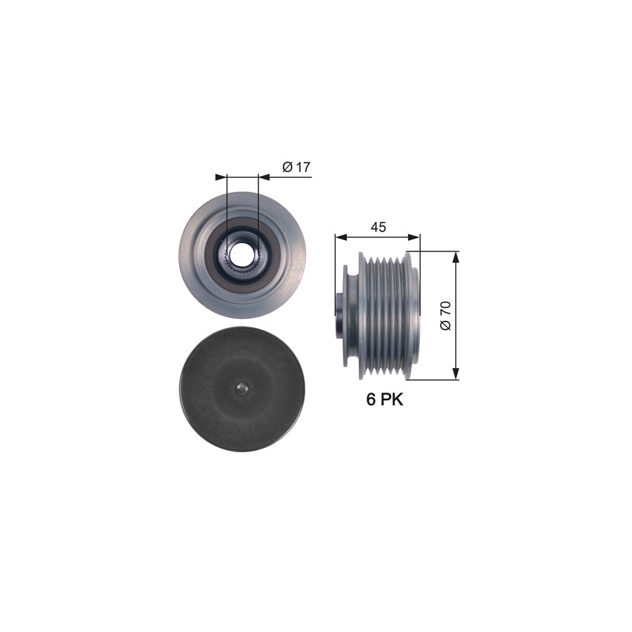 Gates OAP7128 Alternator Freewheel Clutch
