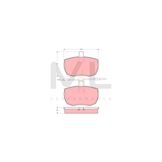 TRW Gdb342 Brake Pad Set Incl. Wear Warning Contact | ML Performance Car Parts