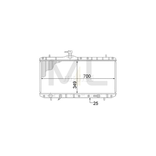 MAHLE ORIGINAL CR 1517 000S Engine radiator for SUZUKI LIANA Brazed cooling fins | ML Performance Car Parts