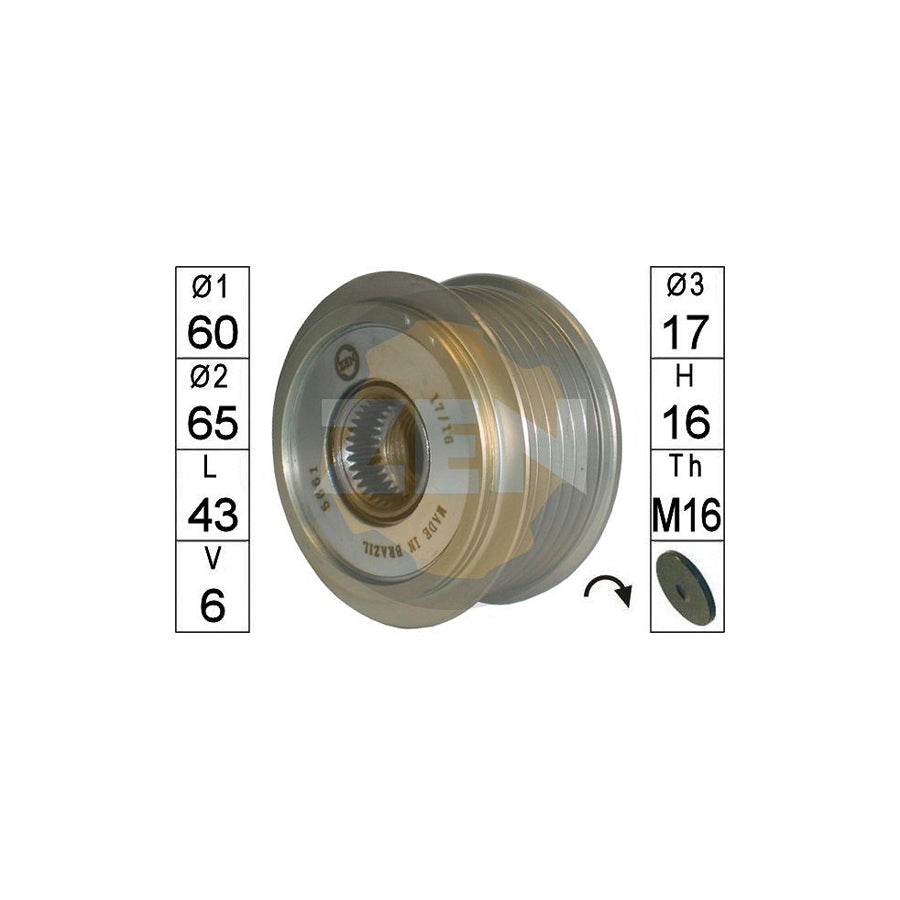 Era ZN5661 Alternator Freewheel Clutch