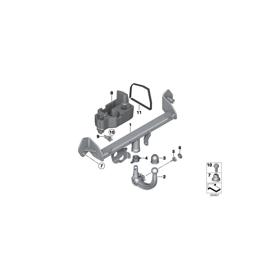 Genuine BMW 71606799416 F23 F22 F20 Oddments Tray, Trailer Hitch Ball (Inc. 116d, 220d & 120i) | ML Performance US Car Parts