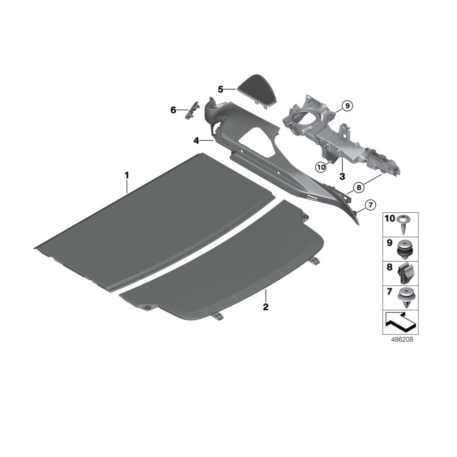 Genuine BMW 51477474550 G32 Parcel Shelf, Front CANBERRABEIGE (Inc. 640iX, 640i & 620dX) | ML Performance US Car Parts