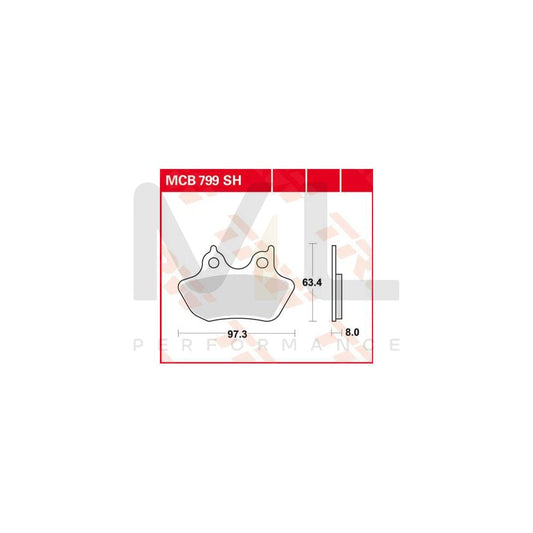 TRW Sinter Street Mcb799Sh Brake Pad Set | ML Performance Car Parts
