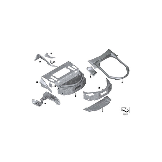 Genuine BMW 51647431789 I12 Bracket, Side Panel, Top Right (Inc. i8) | ML Performance US