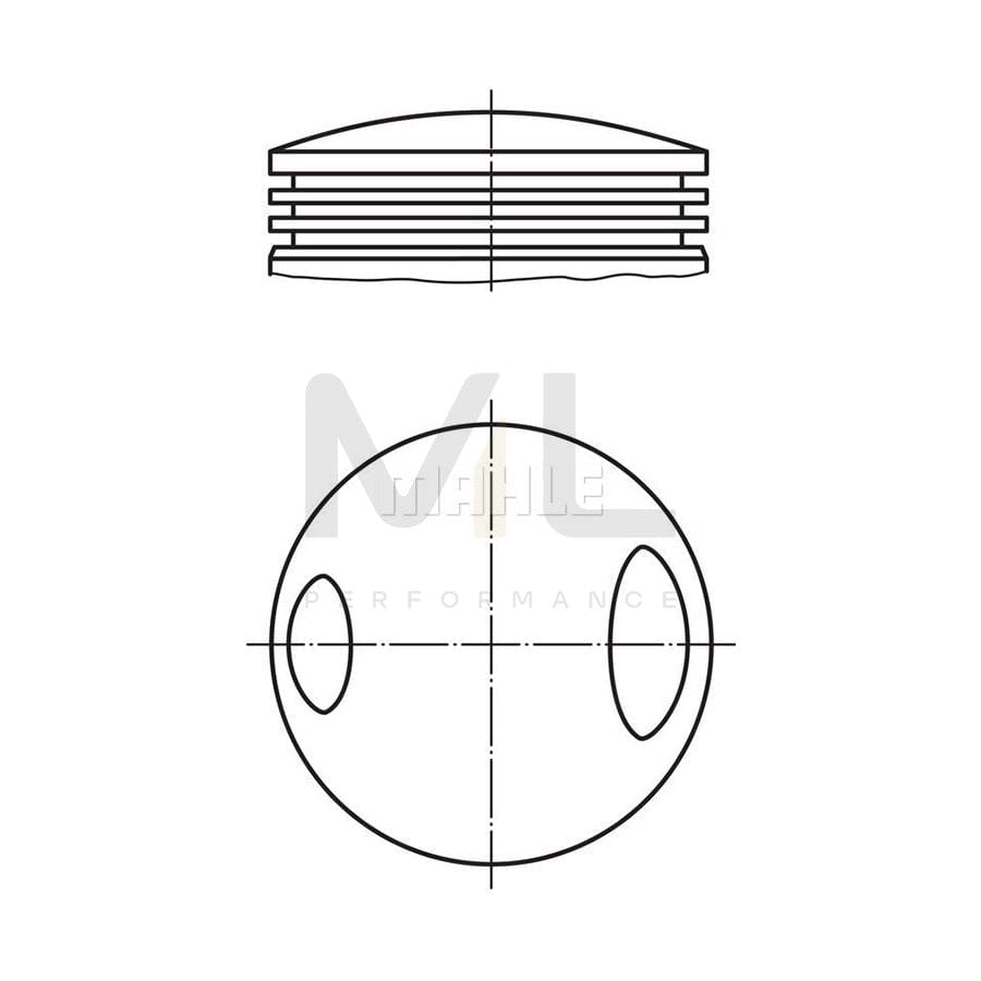 MAHLE ORIGINAL 503 01 00 Piston for PORSCHE 911 84,0 mm, without cooling duct | ML Performance Car Parts
