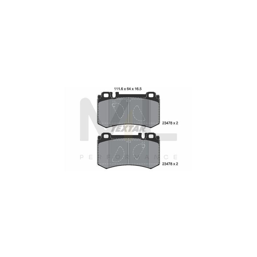 TEXTAR 2347801 Brake pad set prepared for wear indicator | ML Performance Car Parts
