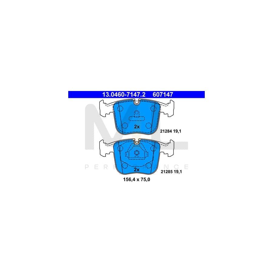 ATE 13.0460-7147.2 Brake pad set for BMW 8 (E31) excl. wear warning contact, prepared for wear indicator