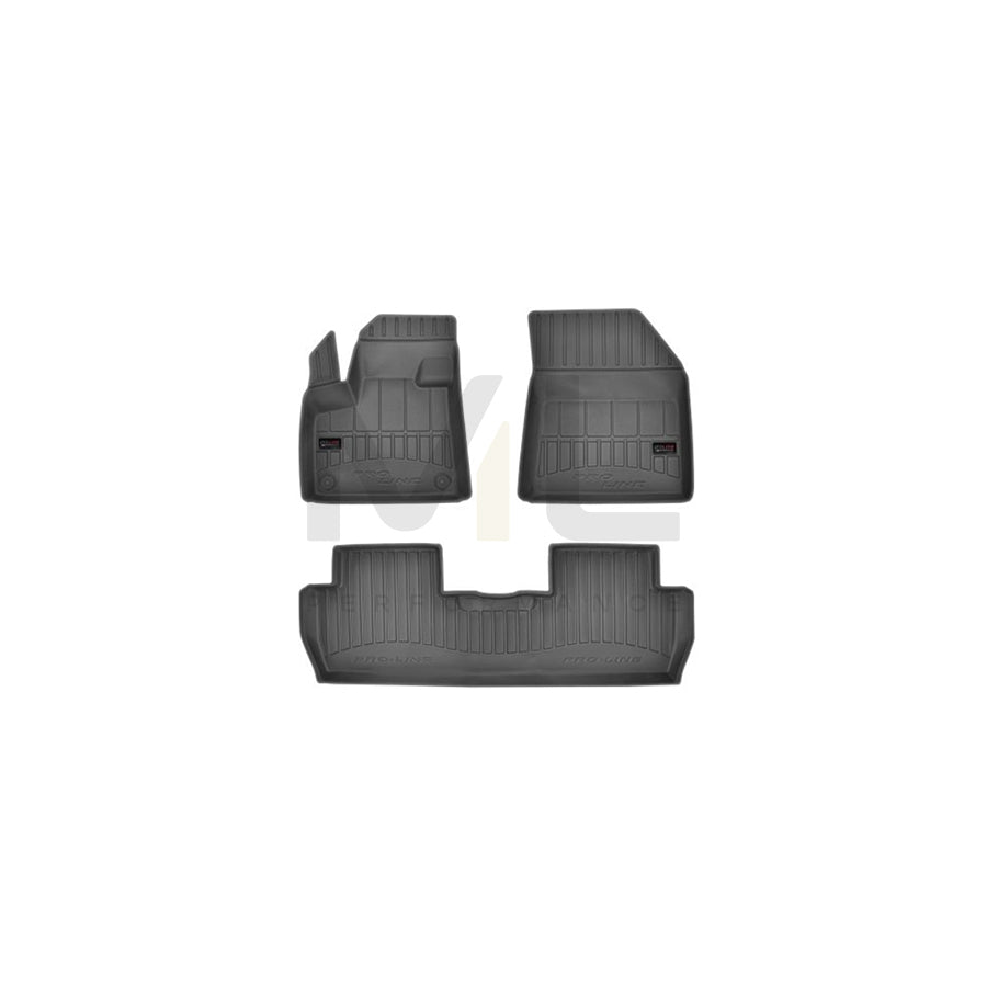FROGUM 3D407817 Floor mat set for PEUGEOT 5008 II Elastomer, Front and Rear, Quantity: 3, Black