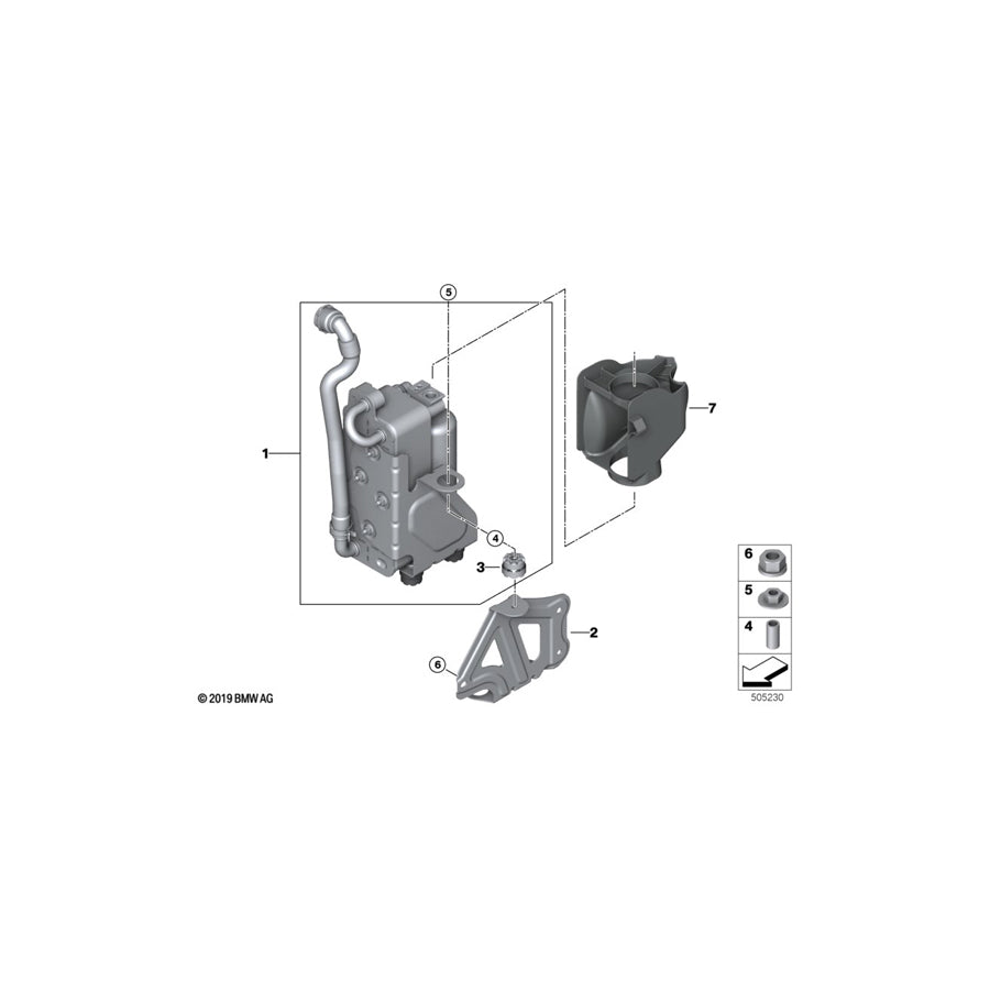 Genuine BMW 64219367097 G01 G02 Bracket Condenser (Inc. X3 30i, X3 20iX & X3 20i 1.6) | ML Performance US