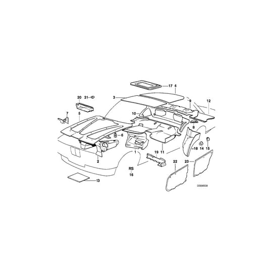 Genuine BMW 51481954068 E32 Sound Insulation (Inc. 735iL, 735i & 750iLS) | ML Performance US Car Parts