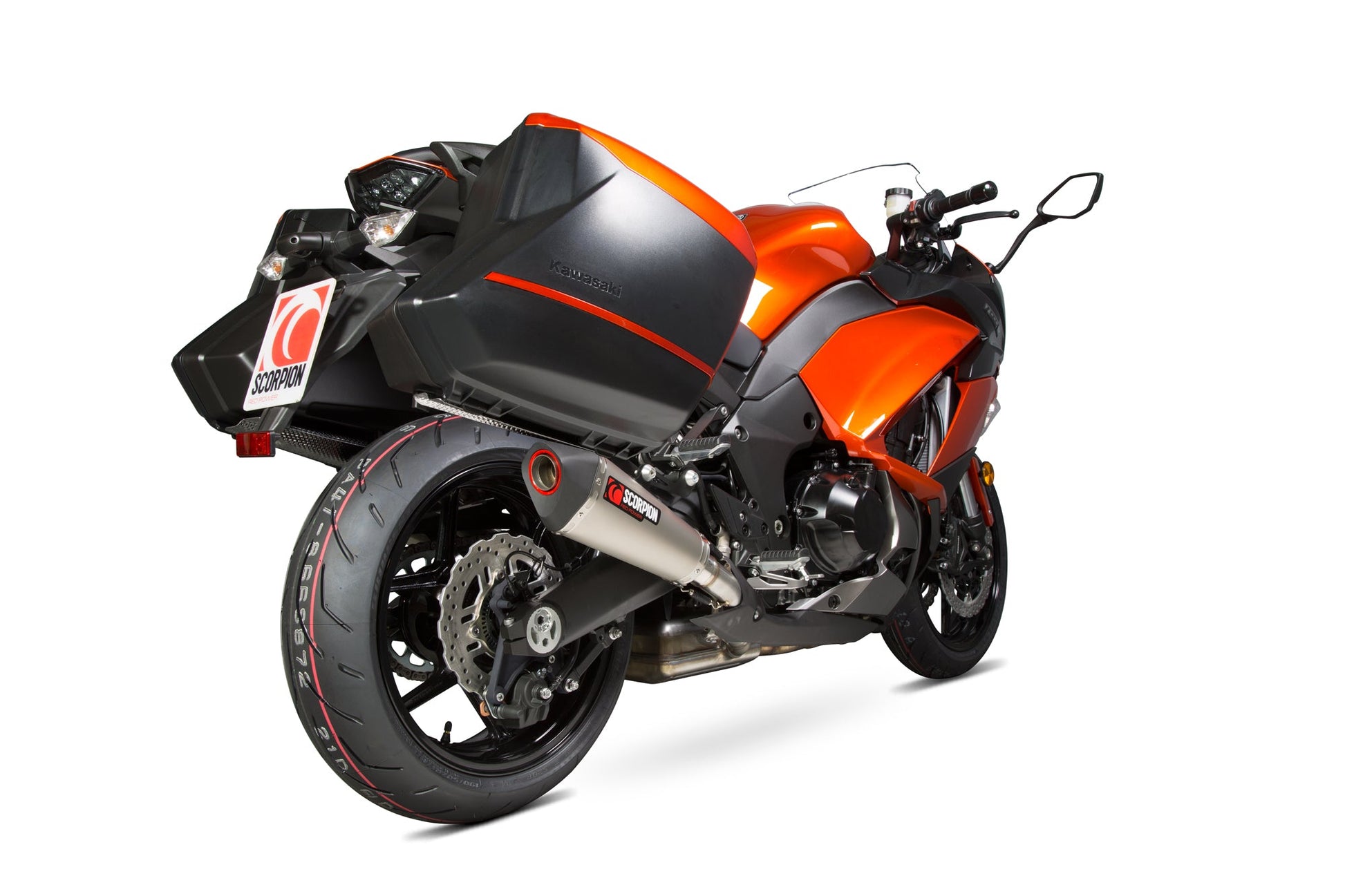 Scorpion RKA108TEO Kawasaki Z1000 SX Serket Taper Slip-On (Pair) - Titanium Sleeve | ML Performance US US