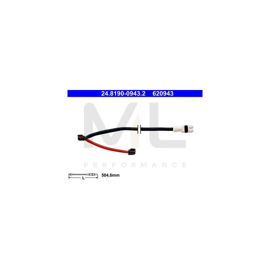 ATE 24.8190-0943.2 Brake pad wear sensor for PORSCHE 911