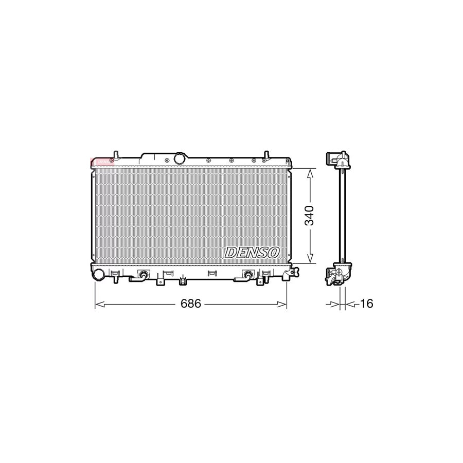 DENSO DRM36018 Engine Radiator