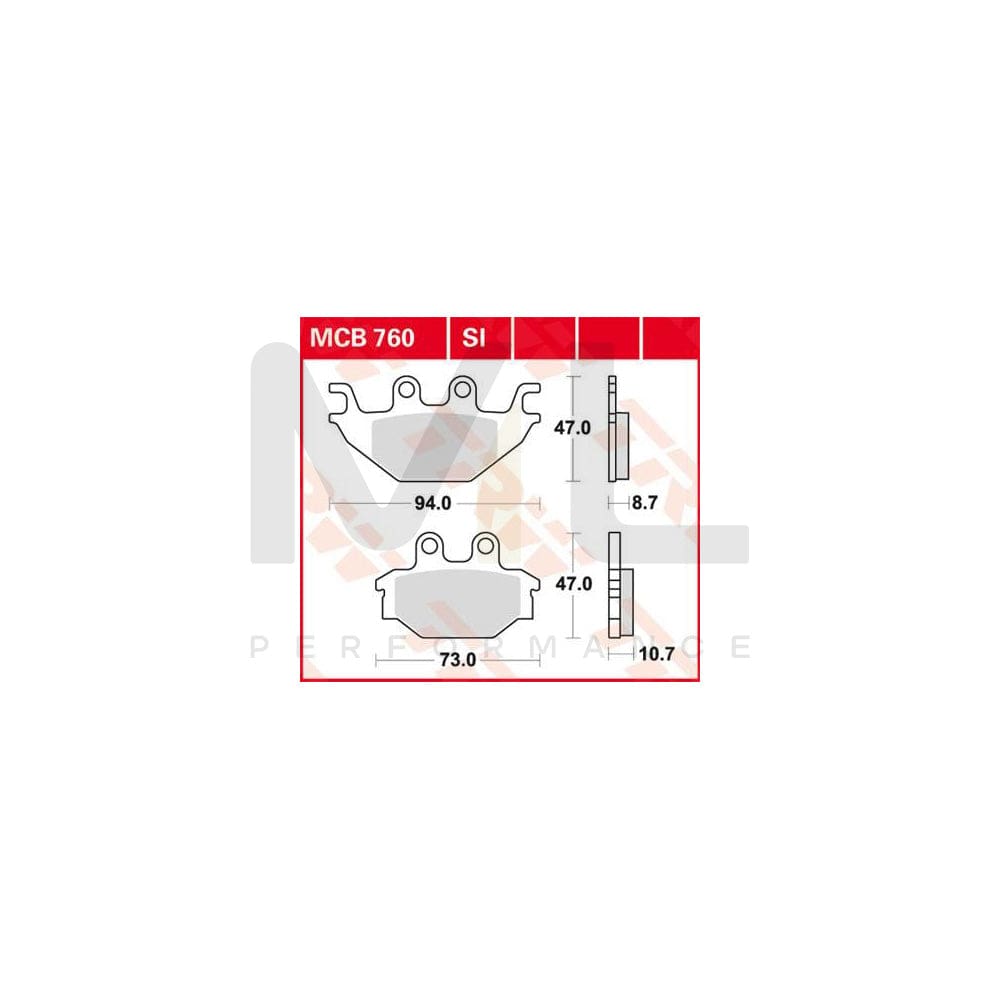 TRW Organic Allround Mcb760 Brake Pad Set | ML Performance Car Parts