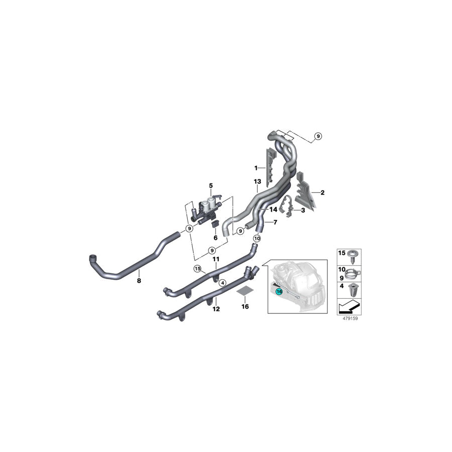 Genuine BMW 64219226749 F10 F11 Hose, Inlet (Inc. 528iX, 528i & 520i) | ML Performance US