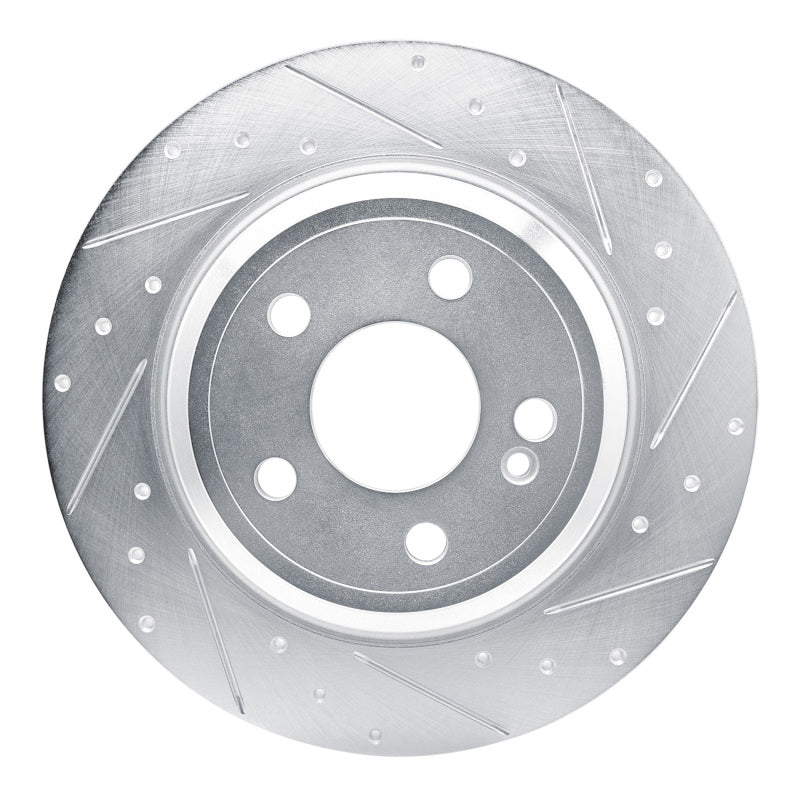 R1 Concepts R1 20-25 Mercedes-Benz GLE350 Rear Right Drilled & Slotted Silver Brake Rotor