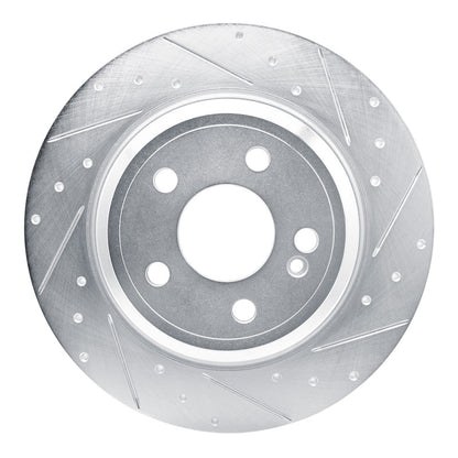 R1 Concepts R1 20-25 Mercedes-Benz GLE350 Rear Right Drilled & Slotted Silver Brake Rotor