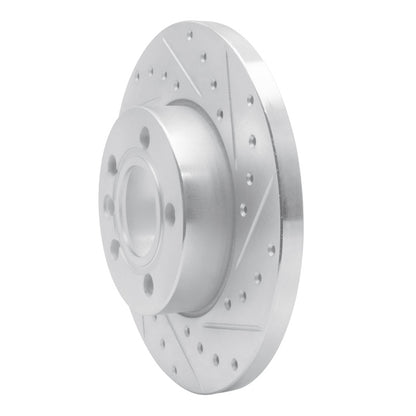R1 Concepts R1 96-00 Volkswagen EuroVan Front Right Drilled & Slotted Silver Brake Rotor