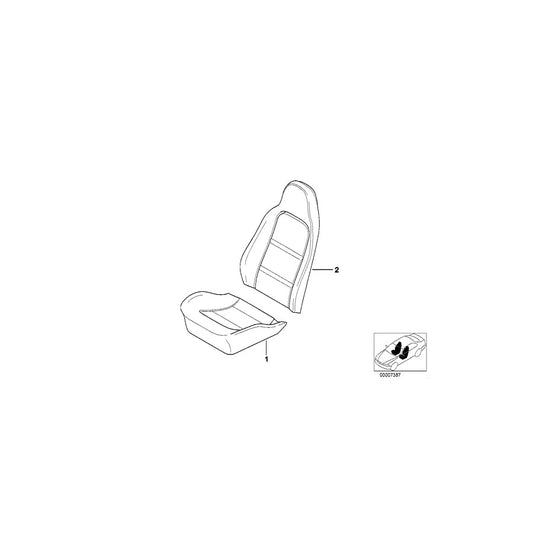 Genuine BMW 52108410009 E36 Left Backrest Upholstery Q2SN,Q3SN BEIGE (Inc. Z3) | ML Performance US Car Parts