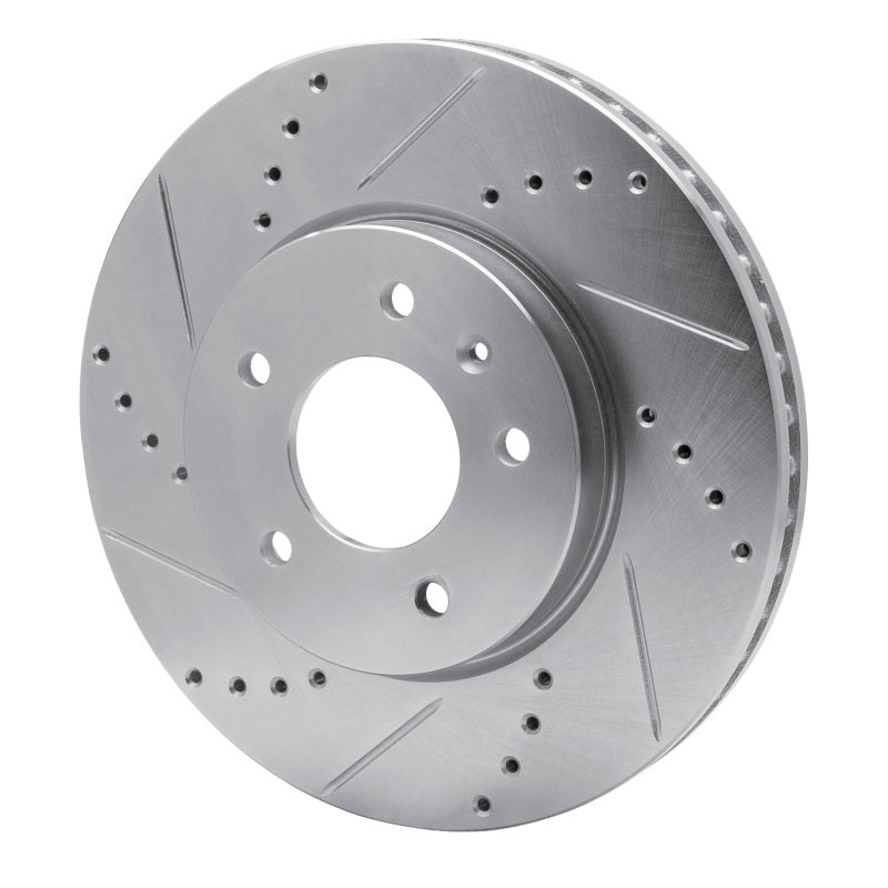 R1 Concepts R1 07-15 Chevrolet CAPTIVA Front Left Drilled & Slotted Silver Brake Rotor