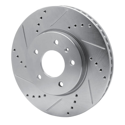 R1 Concepts R1 07-15 Chevrolet CAPTIVA Front Left Drilled & Slotted Silver Brake Rotor