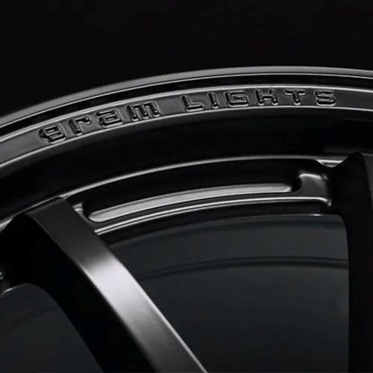 Gram Lights 57NR LIMITED II 17x7.0 +47 4-100 Semigloss Black Wheel w/ Black Cap/Stickers/Air Valve