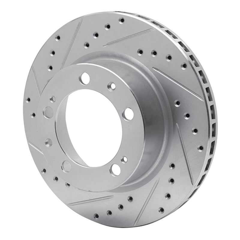 R1 Concepts R1 89-97 Porsche 911 Front Left Drilled & Slotted Silver Brake Rotor