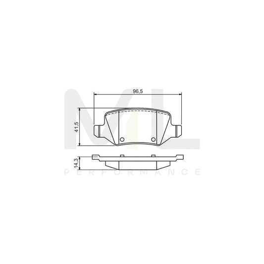 Bosch 0986494569 Brake Pad Set BP1490 | ML Performance Car Parts