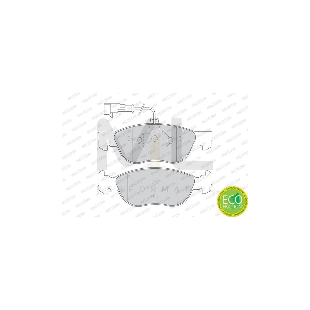 Ferodo Premier Eco Friction Fdb4269 Brake Pad Set With Acoustic Wear Warning, With Piston Clip, Without Accessories | ML Performance Car Parts