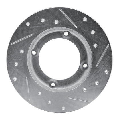 R1 Concepts R1 73-79 Honda Civic Hatchback Front Left Drilled & Slotted Silver Brake Rotor
