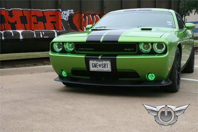 ORACLE Lighting Oracle 08-14 Dodge Challenger LED Projector Headlight Halo Kit - Green