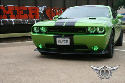ORACLE Lighting Oracle 08-14 Dodge Challenger LED Projector Headlight Halo Kit - Green