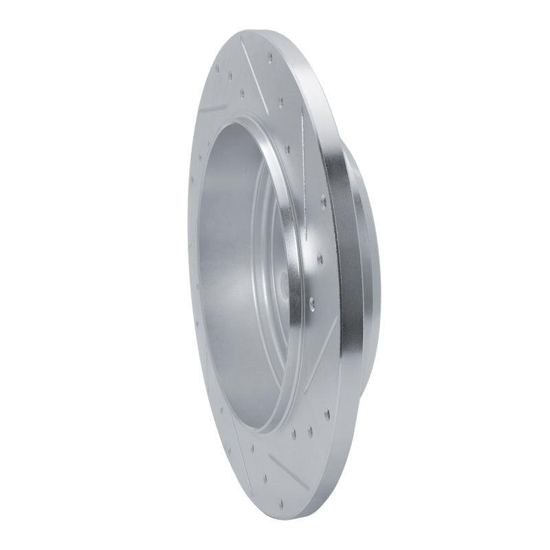 R1 Concepts R1 2011-2022 Dodge Durango Rear Left Drilled & Slotted Silver Brake Rotor