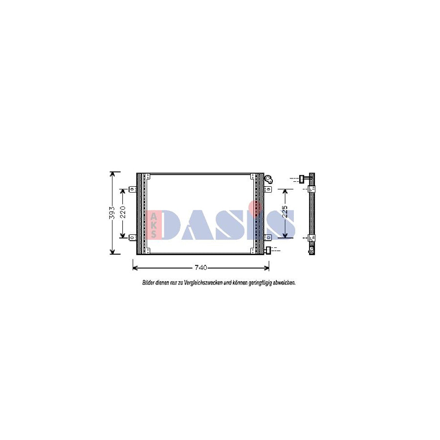 AKS Dasis 182430N Air Conditioning Condenser for Renault Espace III (Je)