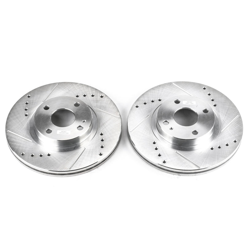 PowerStop Power Stop 01-05 Mazda Miata Front Evolution Drilled & Slotted Rotors - Pair