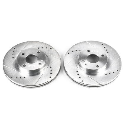 PowerStop Power Stop 01-05 Mazda Miata Front Evolution Drilled & Slotted Rotors - Pair