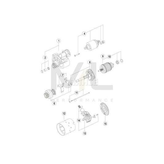 MAHLE ORIGINAL MS 427 Starter motor 12V 1,1kW, Teeth Quant.: 9 | ML Performance Car Parts