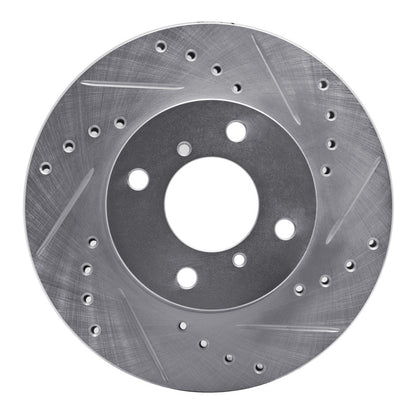 R1 Concepts R1 99-07 Suzuki Esteem Front Right Drilled & Slotted Silver Brake Rotor