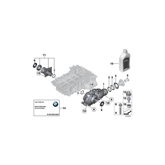 Genuine BMW 31507577690 F01 F02 Rp Front Axle Transmission I=3,46 (Inc. ALPINA B7X, 750LiX & ALPINA B7LX) | ML Performance US Car Parts